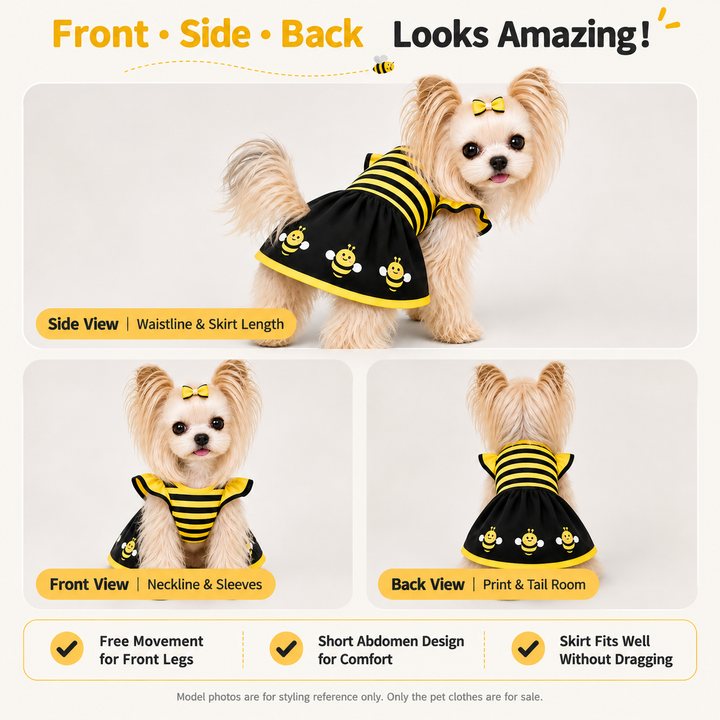 Ruffle Sleeve Pet Party Dress