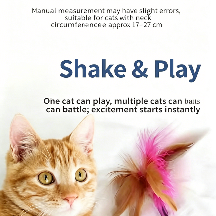 Adjustable collar cat toy