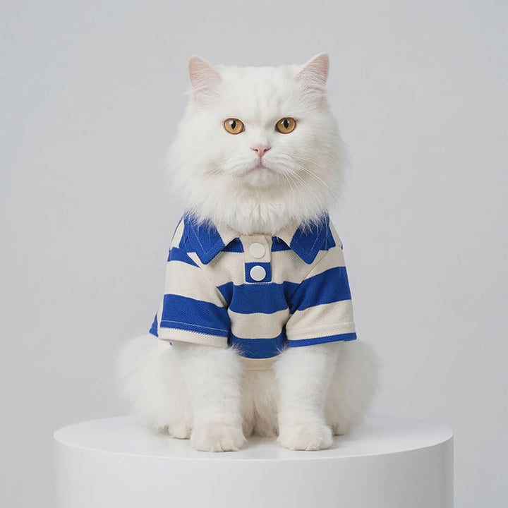 Casual Striped Pet Polo Shirt