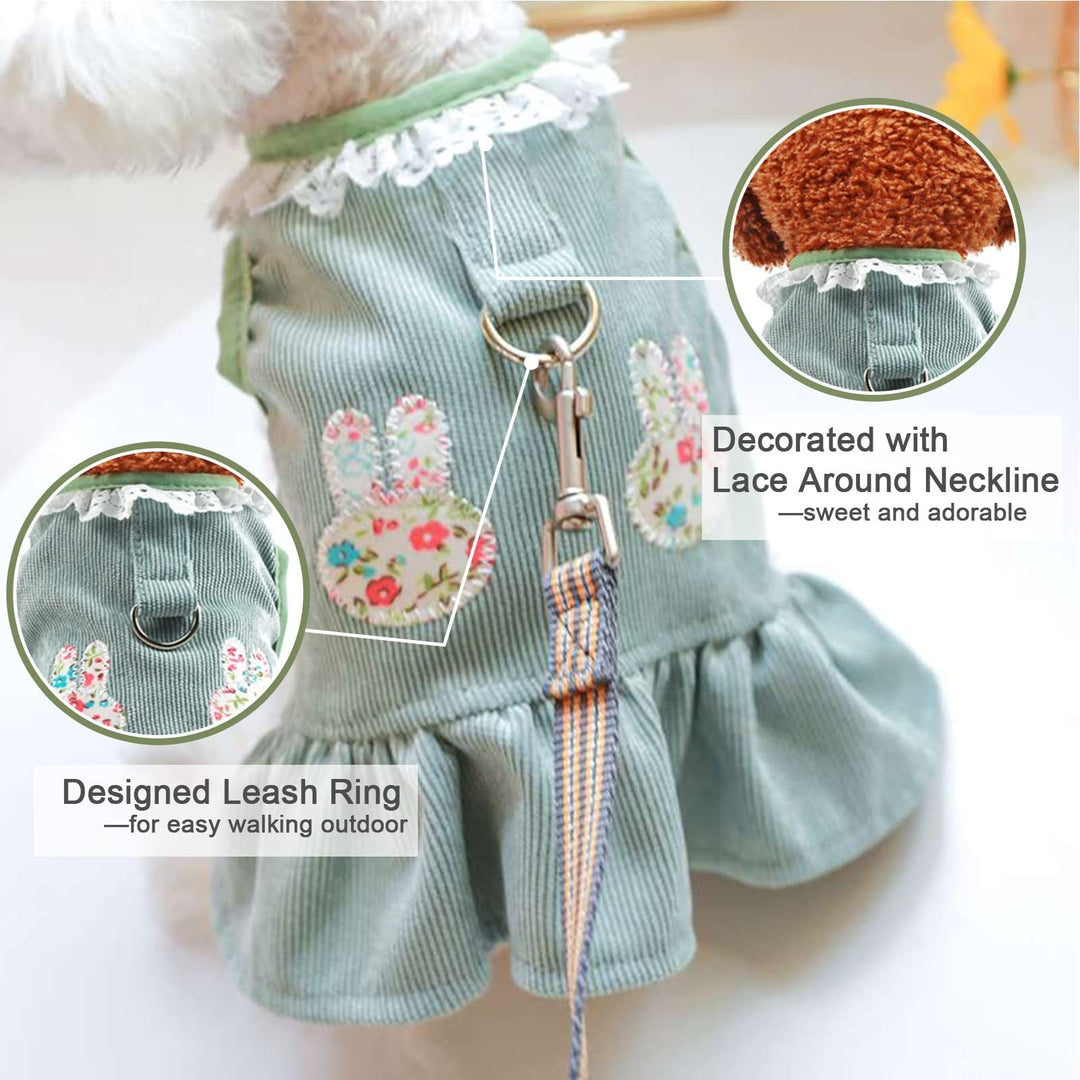 Rabbit Print Pet Dress
