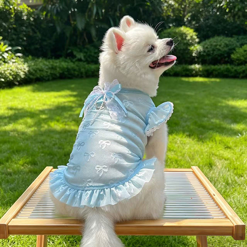 Summer Mesh Pet Harness Dress