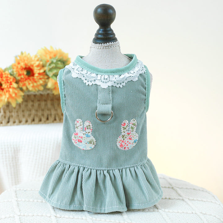 Rabbit Print Pet Dress