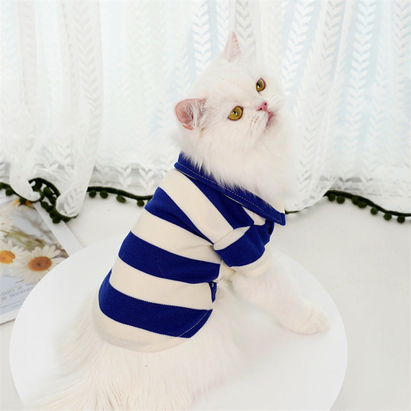 Striped Pet Polo Shirt