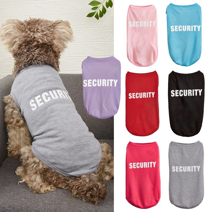 Letter-print dog vest