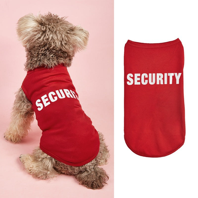 Letter-print dog vest
