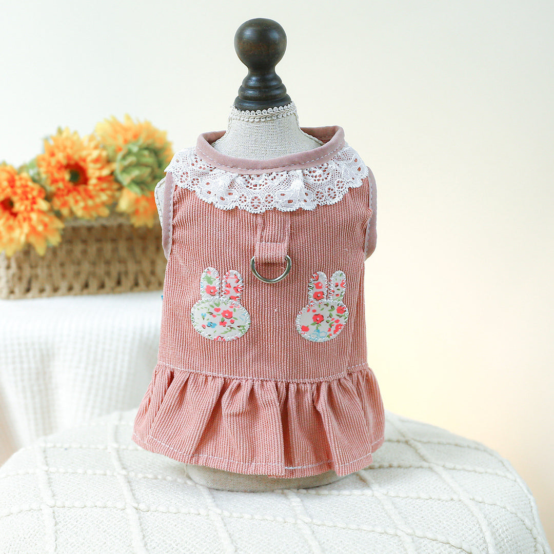 Rabbit Print Pet Dress