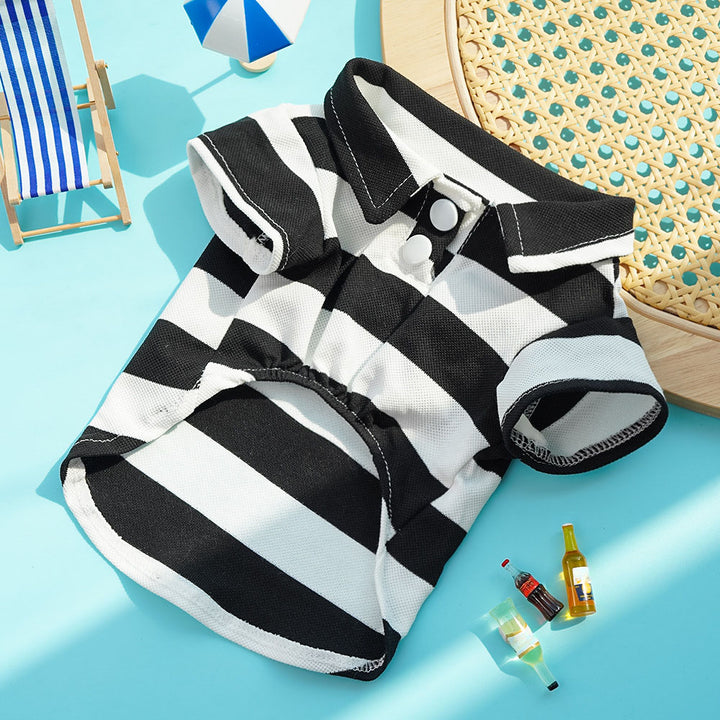 Striped Pet Polo Shirt