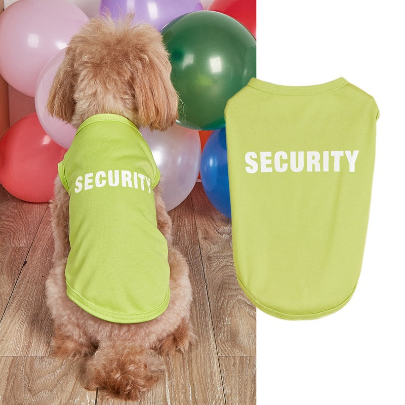 Letter-print dog vest