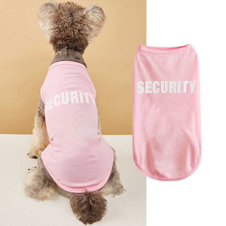Letter-print dog vest