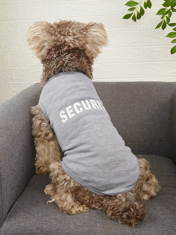 Letter-print dog vest
