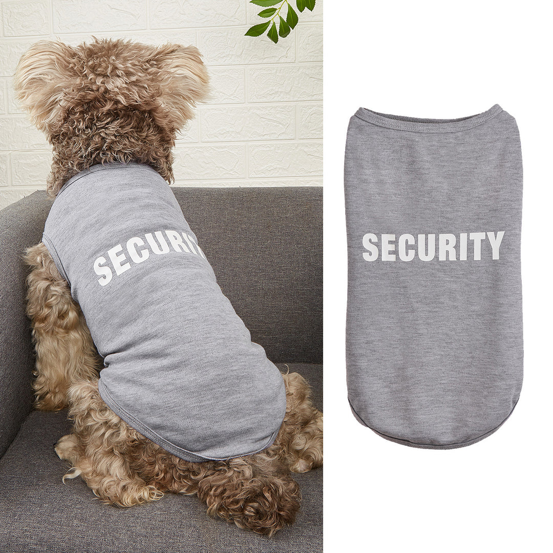 Letter-print dog vest