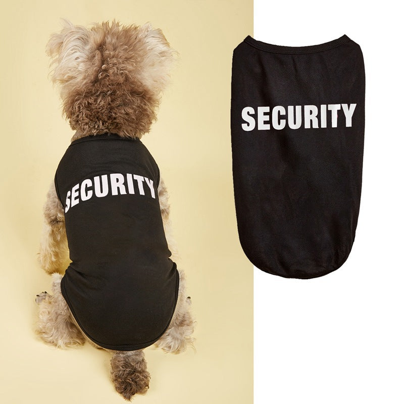 Letter-print dog vest
