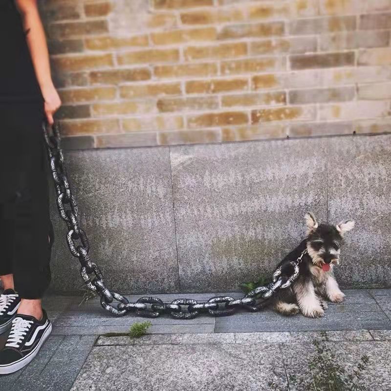 Fake Heavy Chain Dog Leash