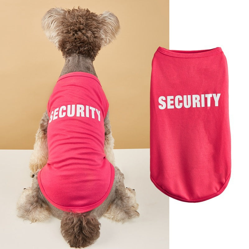 Letter-print dog vest