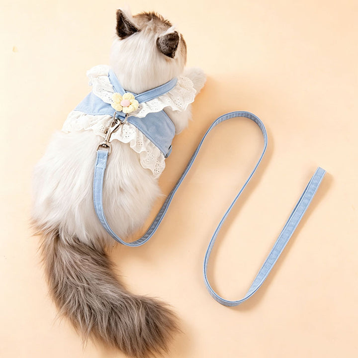 Lace Flower Pet Carrier Leash Set
