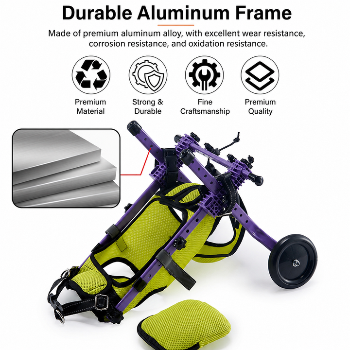 Mobility cart for canine rehabilitation training