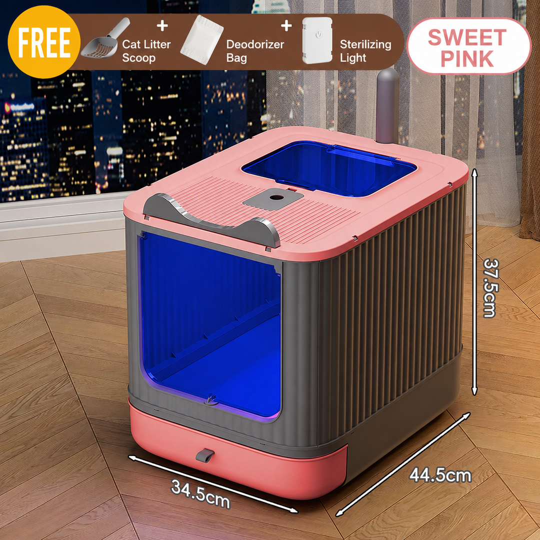 Self-deodorizing and sterilizing cat litter box