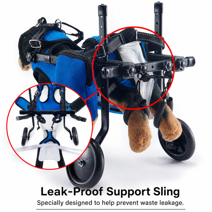 Mobility cart for canine rehabilitation training