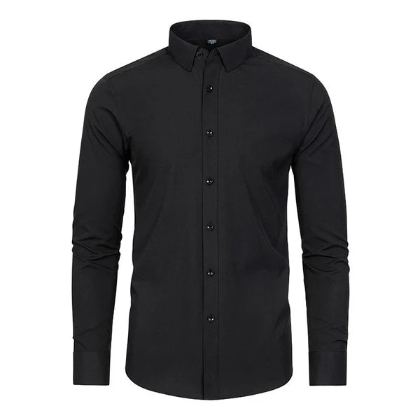 Men's Silky Wrinkle Resistant Solid Color Stretch Shirt🔥💕