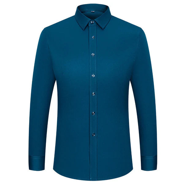 Men's Silky Wrinkle Resistant Solid Color Stretch Shirt🔥💕