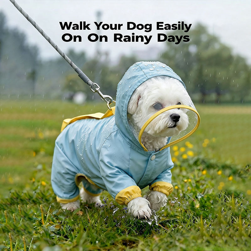 Full-coverage dog raincoat