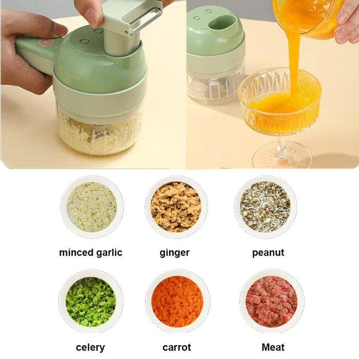 4 IN 1 HANDHELD ELECTRIC VEGETABLE CUTTER