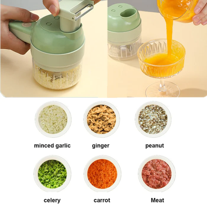 4 IN 1 HANDHELD ELECTRIC VEGETABLE CUTTER