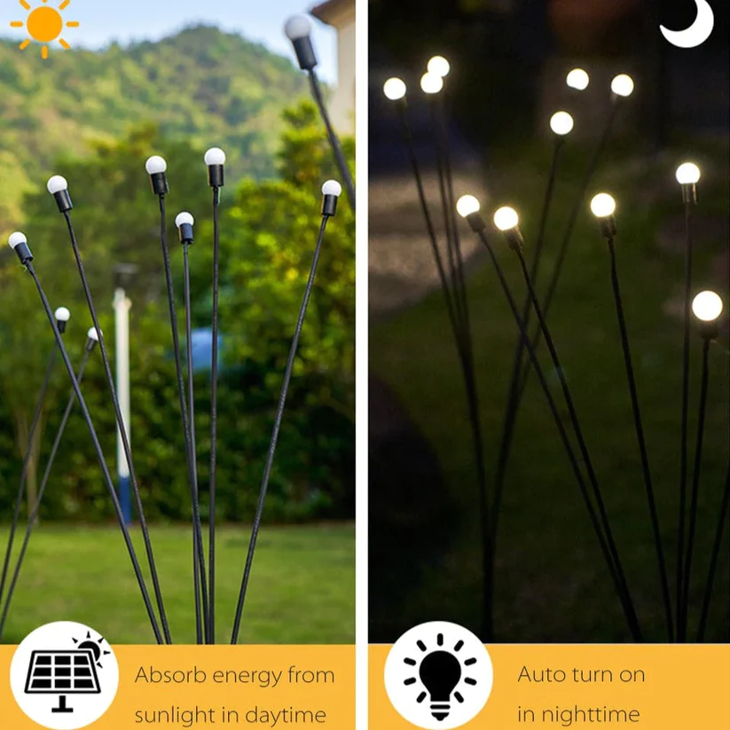 【LAST DAY SALE 2pcs】GK Solar Powered Firefly Lights