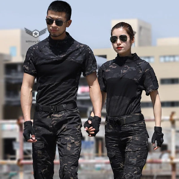 Unisex Camo Tactical Training Outfit | Black Python