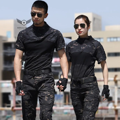 Unisex Camo Tactical Training Outfit | Black Python