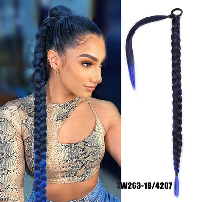 Ponytail braid free change hairstyle (80CM)