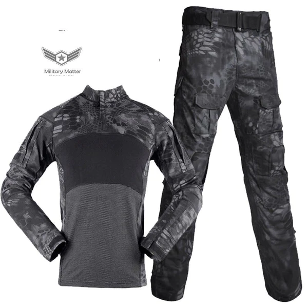 Unisex Camo Tactical Training Outfit | Black Python