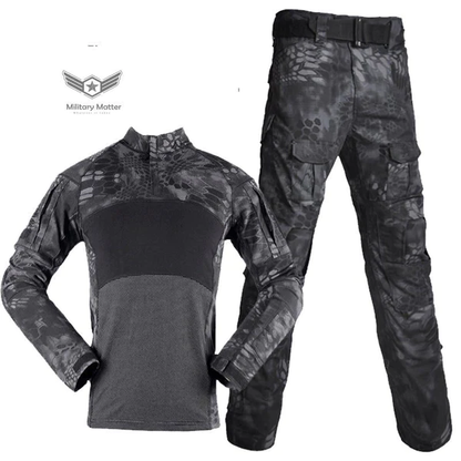 Unisex Camo Tactical Training Outfit | Black Python