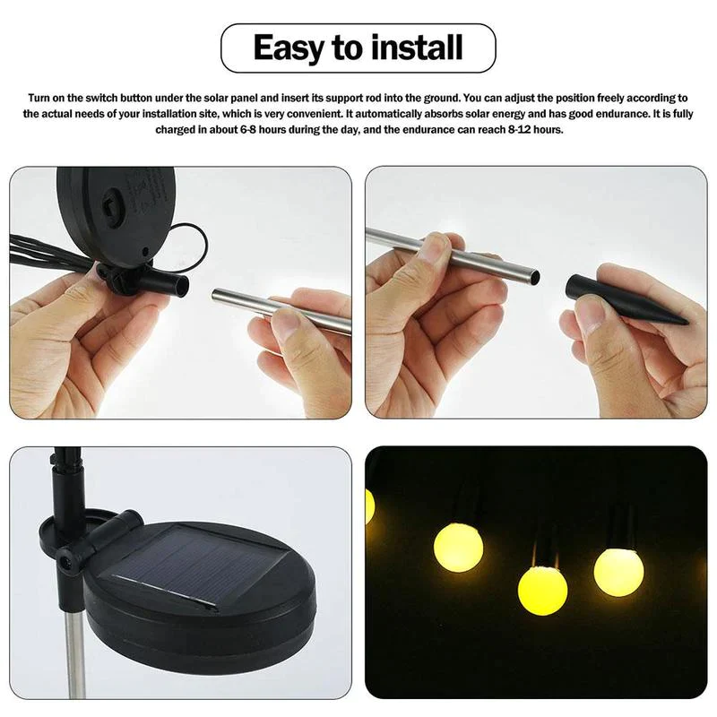 【LAST DAY SALE 2pcs】GK Solar Powered Firefly Lights