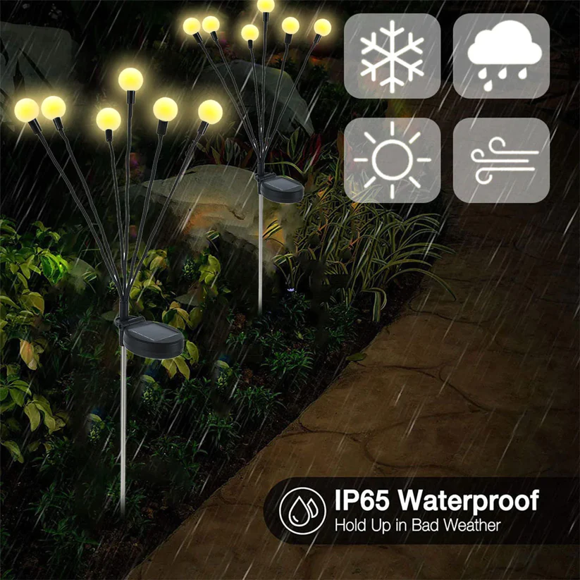 【LAST DAY SALE 2pcs】GK Solar Powered Firefly Lights